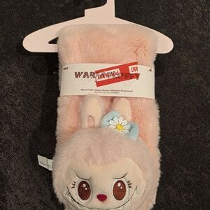 Warm Fluffy Pink Kids Scarf